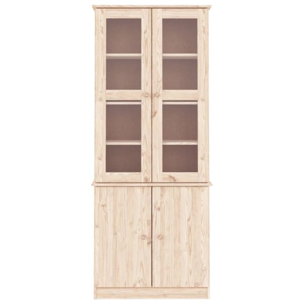 Шкаф витрина ALTA, 77x35x186,5 см, бор масив