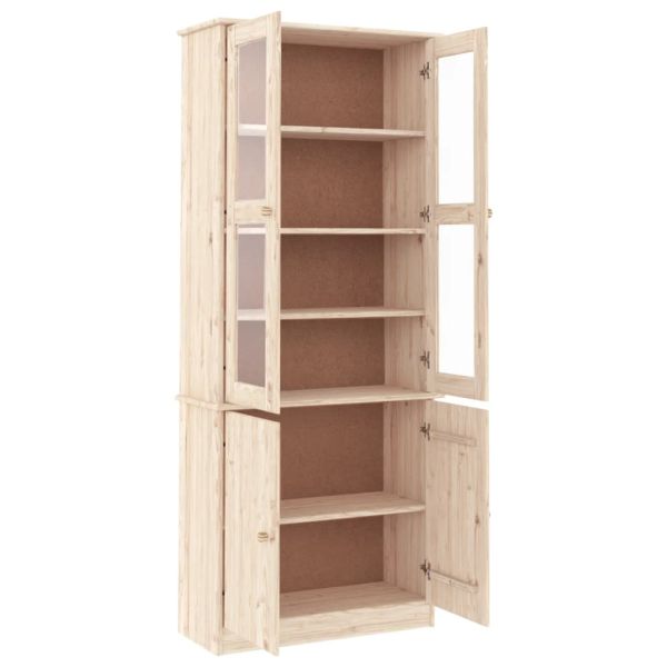 Шкаф витрина ALTA, 77x35x186,5 см, бор масив