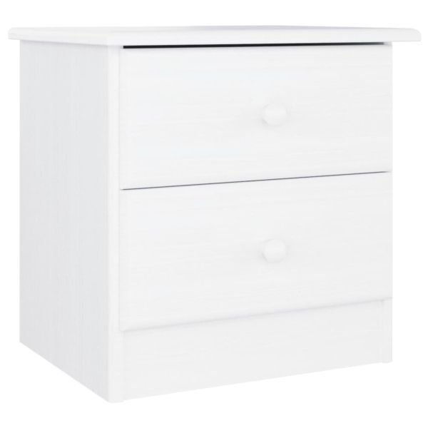 Нощно шкафче бяло ALTA 41x35x41 см бор масив