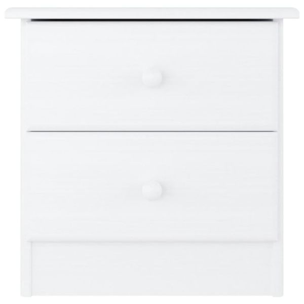 Нощно шкафче бяло ALTA 41x35x41 см бор масив