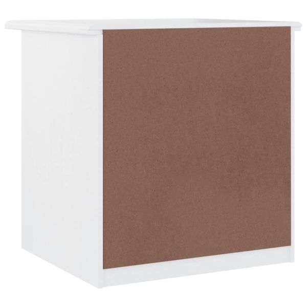 Нощно шкафче бяло ALTA 41x35x41 см бор масив