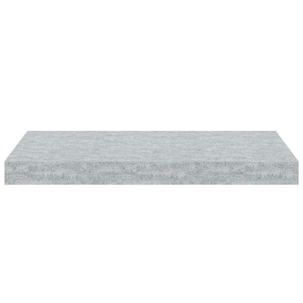 Окачени стенни рафтове, 2 бр, бетонно сиви, 50x23,5x3,8 см, МДФ