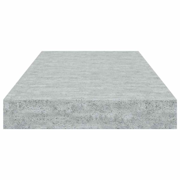 Окачени стенни рафтове, 2 бр, бетонно сиви, 50x23,5x3,8 см, МДФ