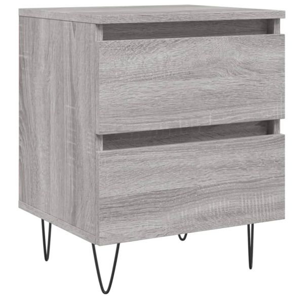 Нощно шкафче сив сонома 40x35x50 см инженерно дърво