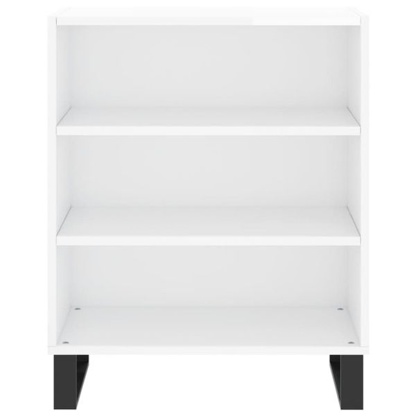 Бюфет бял гланц 57x35x70 см инженерно дърво