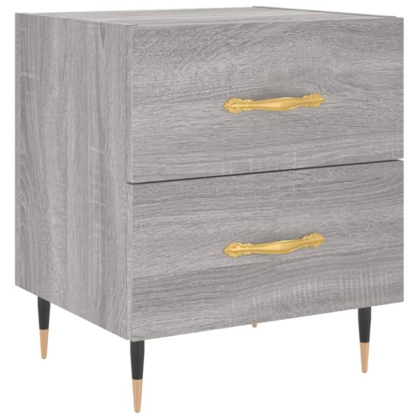 Нощни шкафчета 2 бр сив сонома 40x35x47,5 см инженерно дърво