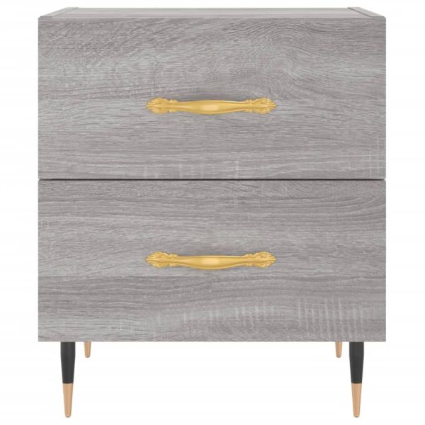Нощни шкафчета 2 бр сив сонома 40x35x47,5 см инженерно дърво