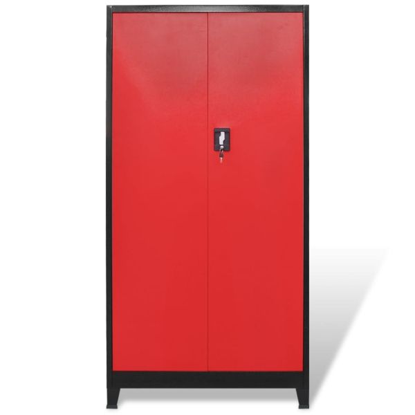 Шкаф за инструменти с 2 врати, стомана, 90x40x180 cм