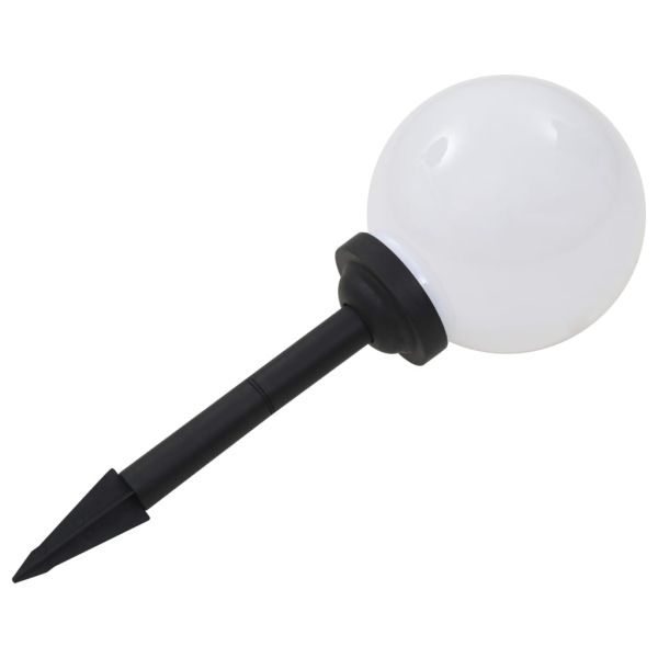 Градински соларни лампи, LED, 3 бр, сферични, 20 см, RGB
