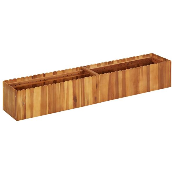 Градинска повдигната леха, 150x30x25 см, акациево дърво масив