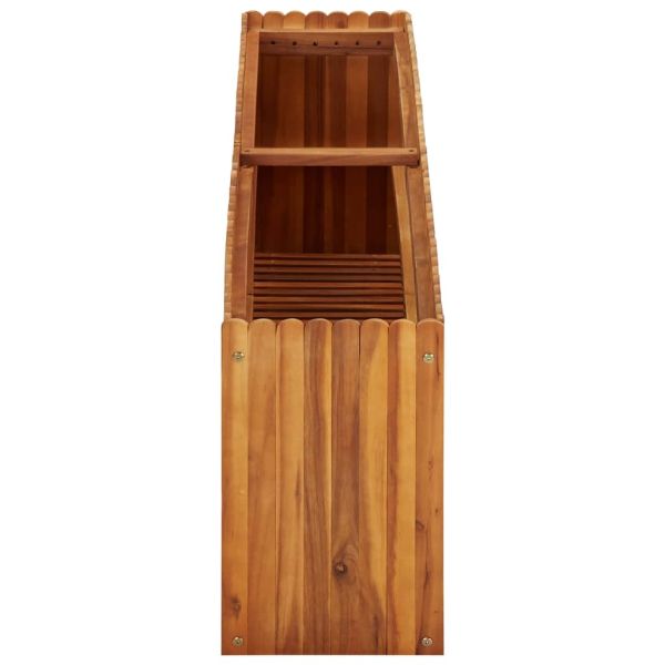 Градинска повдигната леха, 150x30x50 см, акациево дърво масив