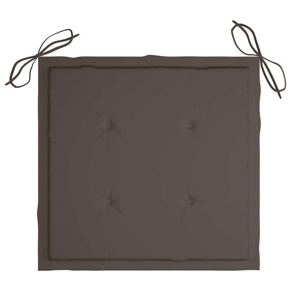 Възглавници за столове 4 бр таупе 40x40x4 см Оксфорд плат