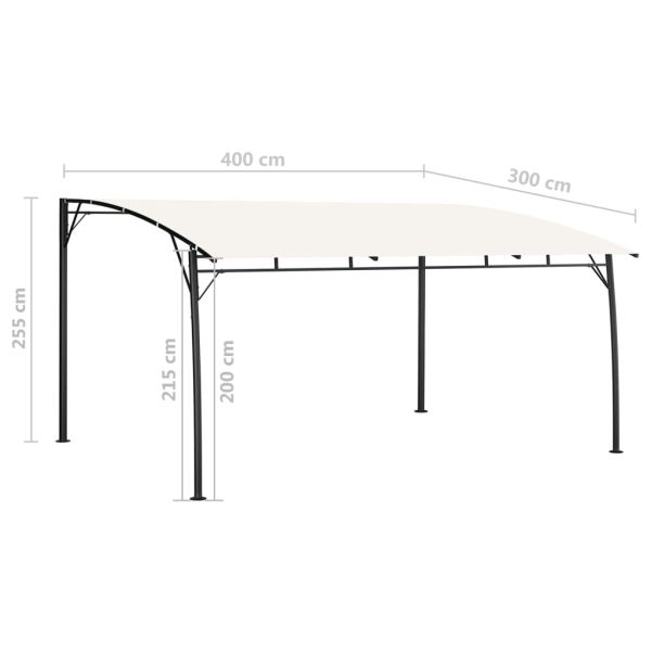 Градинска тента сенник, 4x3x2,55 м, кремава