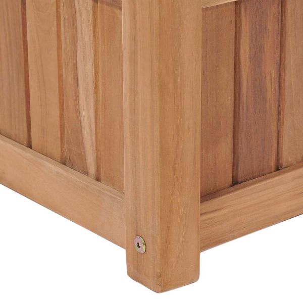 Повдигната леха, 100x30x25 см, тиково дърво масив