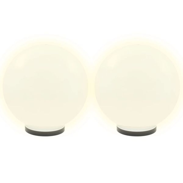 Градински сфери за LED лампи, 2 бр, 40 см, PMMA