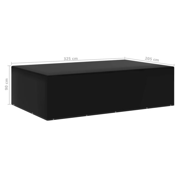 Покривало за градински мебели 12 капси 205x325x90 см