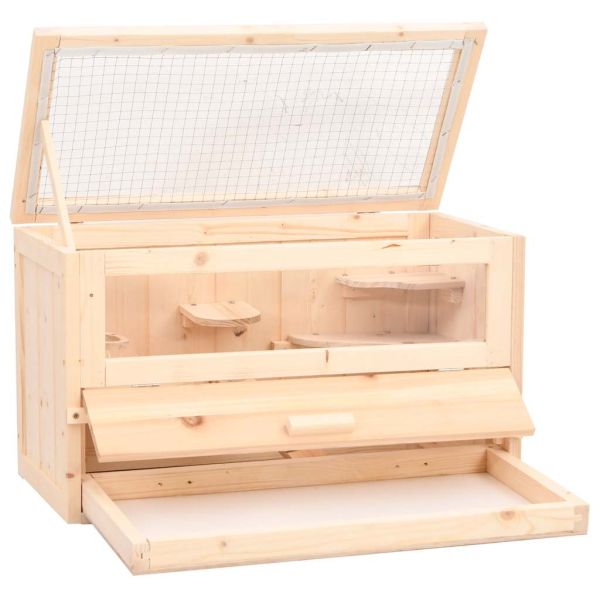 Клетка за хамстери 60x30x35 см масивна ела