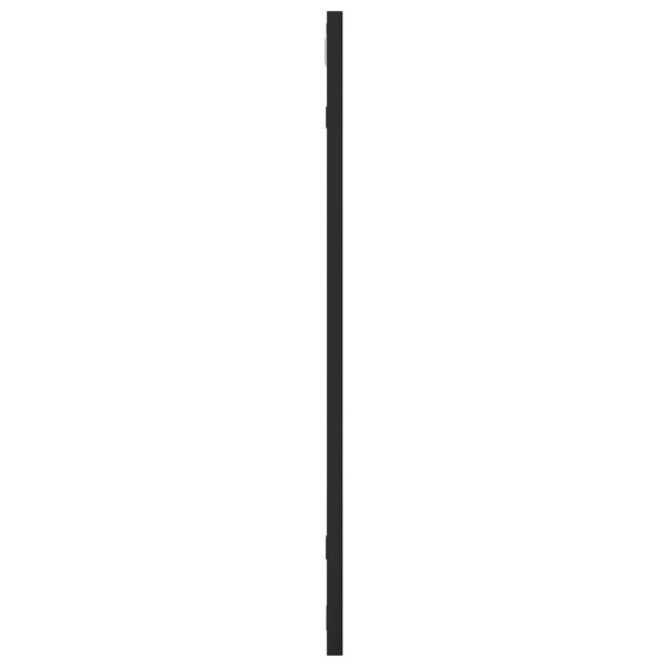 Стенно огледало, черно, 60x60 см, квадратно, желязо