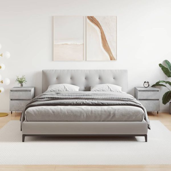 Нощни шкафчета 2 бр бетонно сив 40x35x50 см инженерна дървесина
