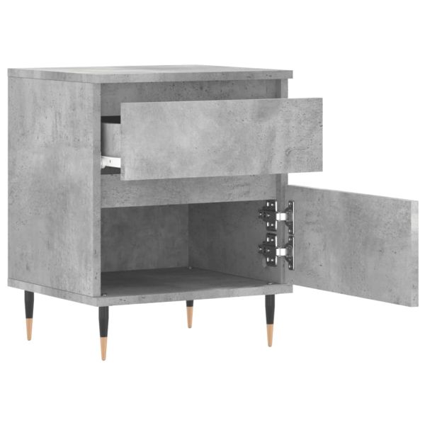 Нощни шкафчета 2 бр бетонно сив 40x35x50 см инженерна дървесина