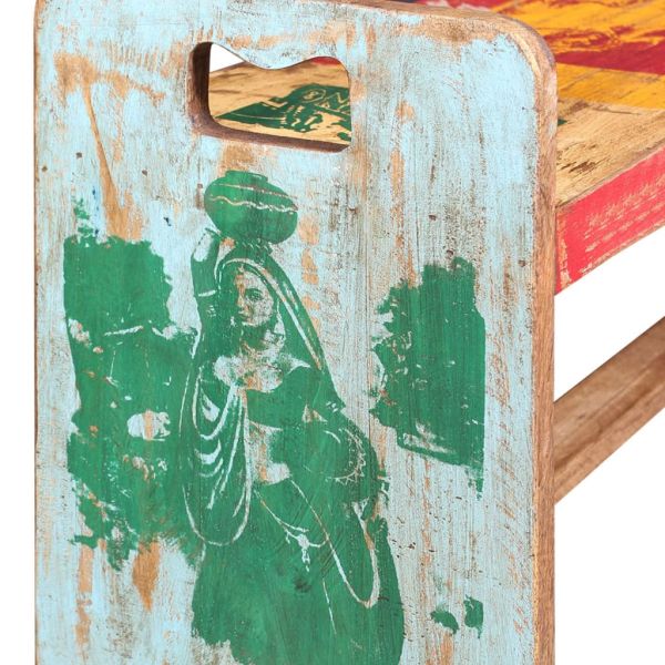 Пейка, регенерирано дърво масив, 100x30x50 см