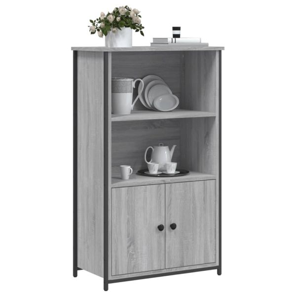 Висок шкаф, сив сонома, 62x32x103,5 см, инженерно дърво