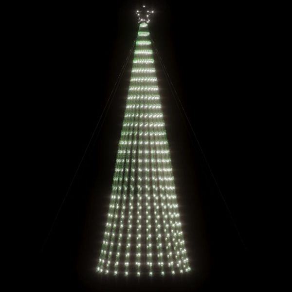 Коледна елха светещ конус 688 LED студено бяло 300 см