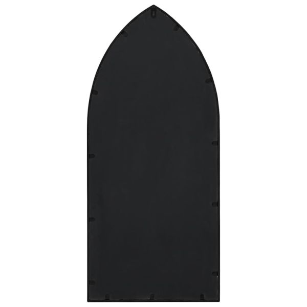 Огледало, черно, 100x45 см, желязо, за употреба на закрито