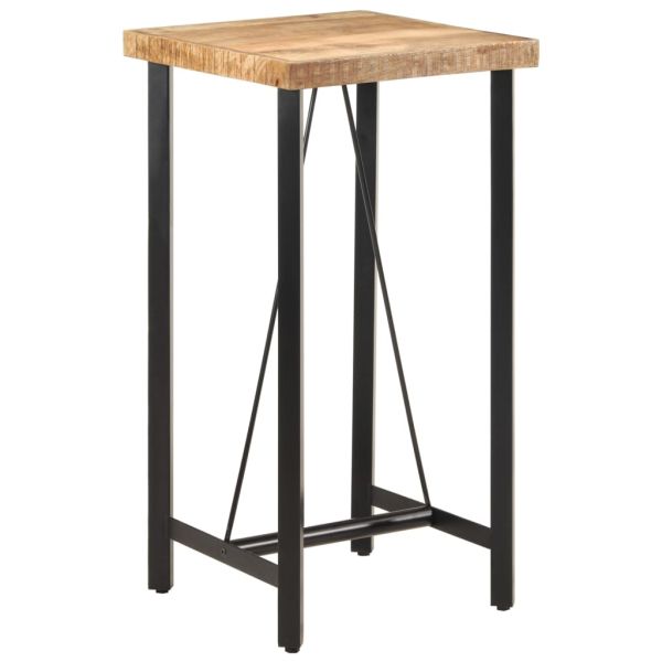 Бар маса 55x55x107 см масивно мангово дърво и желязо