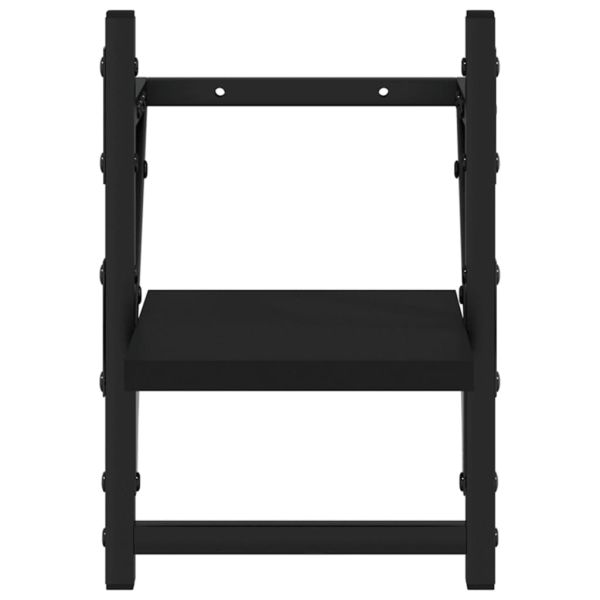 Стенни рафтове с пръти 2 бр черни 20x25x30 см