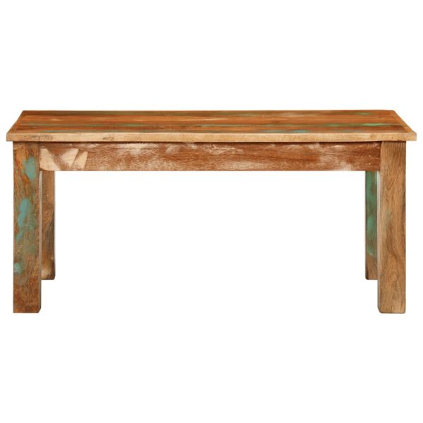 Маса за кафе, 100x55x45 см, масивно регенерирано дърво