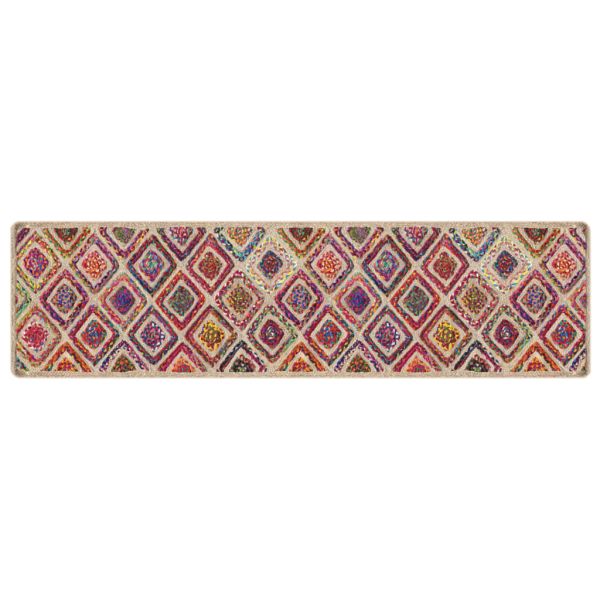 Перящ се килим многоцветен 80x300 см