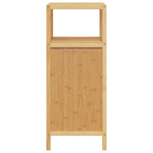 Шкаф за баня с рафт 36x33x87 см бамбук