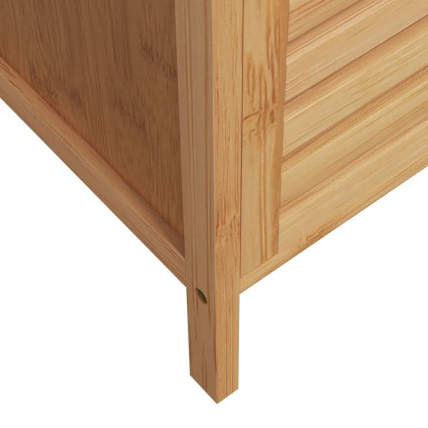 Шкаф за баня с рафт 36x33x87 см бамбук