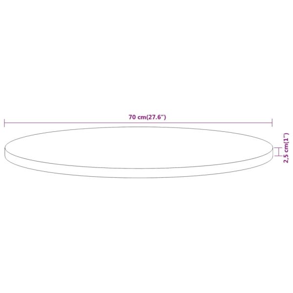 Плот за маса, Ø70x2,5 см, кръгъл, акациево дърво масив