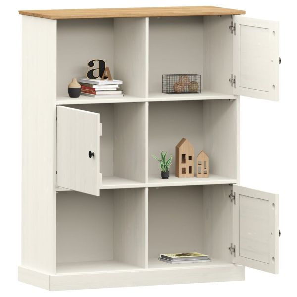 Етажерка за книги VIGO бяла 90x35x114,5 см бор масив