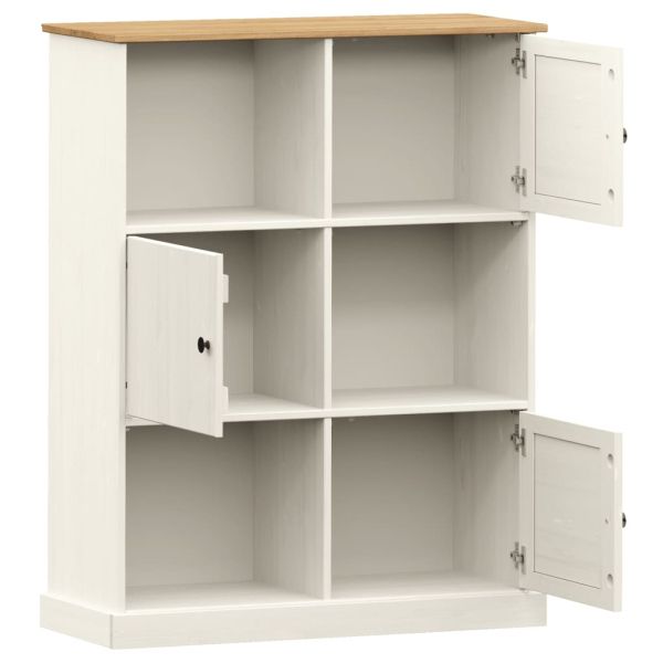 Етажерка за книги VIGO бяла 90x35x114,5 см бор масив