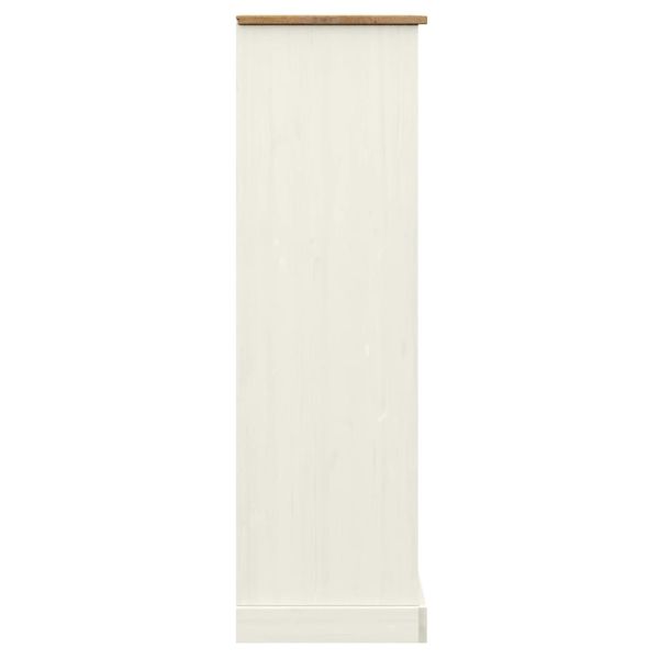 Етажерка за книги VIGO бяла 90x35x114,5 см бор масив