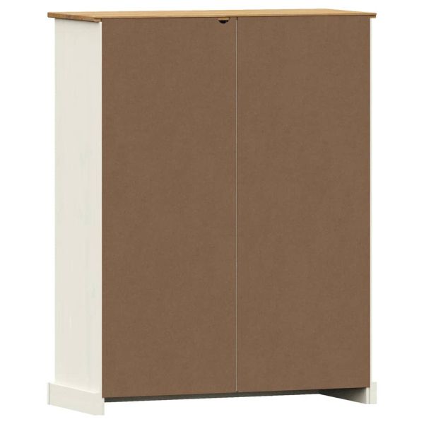 Етажерка за книги VIGO бяла 90x35x114,5 см бор масив