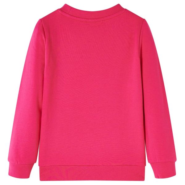 Детски суитшърт, яркоорозов, 116