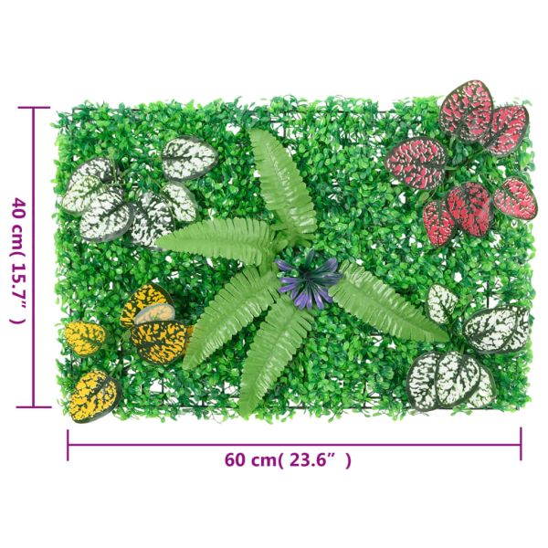  Ограда от изкуствени растения 24 бр зелена 40x60 см