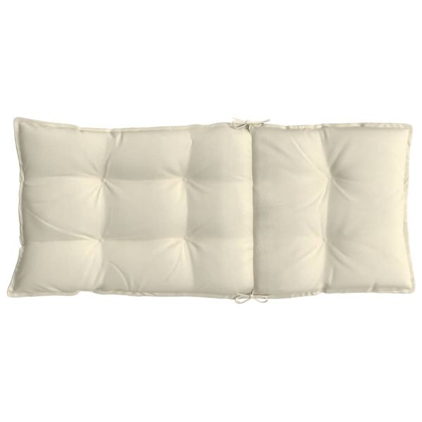 Възглавници за столове с облегалка 2 бр кремави Оксфорд плат