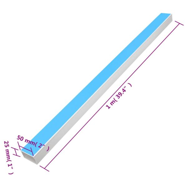 Кабелен канал самозалепващ 50x25 мм 10 м PVC