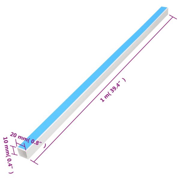 Кабелен канал самозалепващ 20x10 мм 30 м PVC
