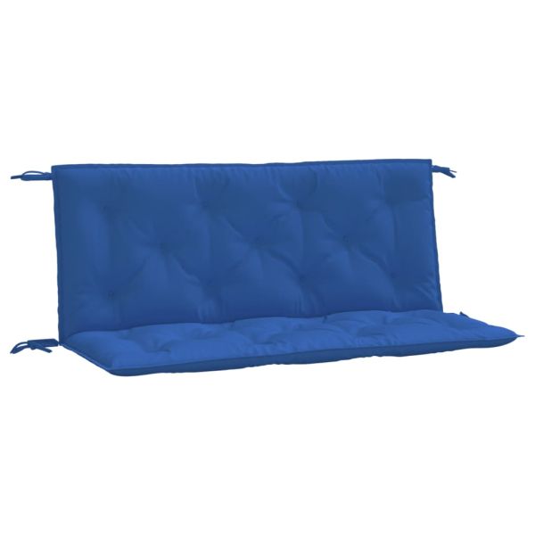 Възглавници за градински пейки 2 бр синьо 120x50x7 см плат
