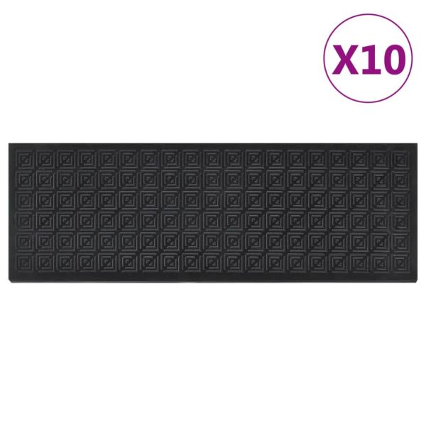 Постелки за стъпала 10 бр 25x75 см гума