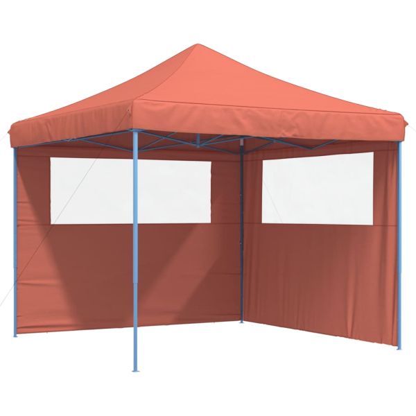 Сгъваема парти шатра pop-up с 2 странични стени теракота