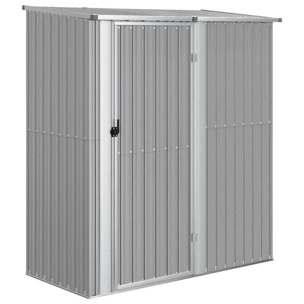 Градинска барака сива 180,5x97x209,5 см поцинкована стомана