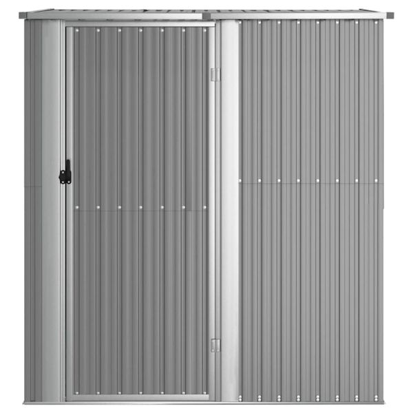 Градинска барака сива 180,5x97x209,5 см поцинкована стомана