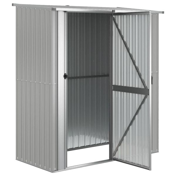 Градинска барака сива 180,5x97x209,5 см поцинкована стомана